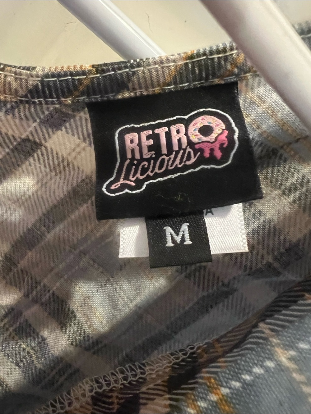 Retrolicious Plaid Dress in Gray and Mustard